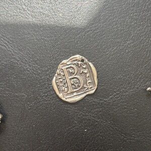 Silver Coin with Letter B Design